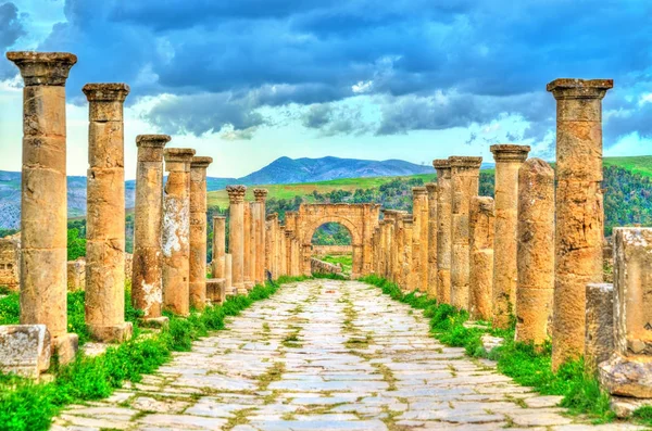 Ruinas Berbero-Romanas en Djemila en Argelia — Foto de Stock