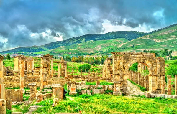 Berbero-Roman ruins at Djemila in Algeria — Stock Photo, Image