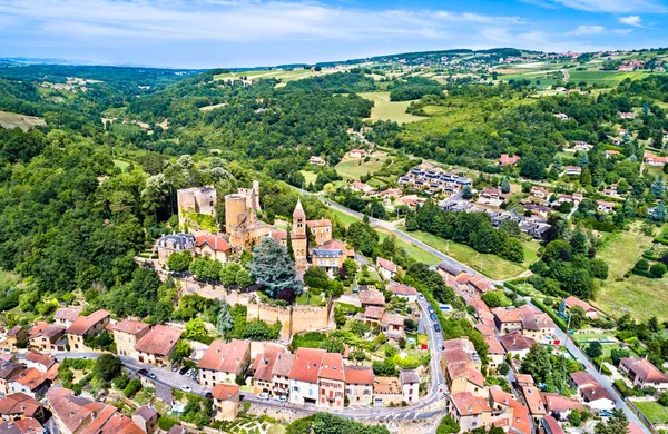 El castillo de Chatillon-dAzergues, un castillo medieval en el departamento del Ródano de Francia — Foto de Stock