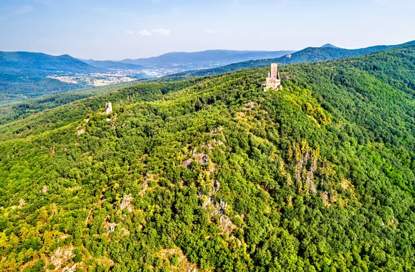 Ortenbourg and Ramstein castles in the Vosges Mountains, France — Stock Photo, Image