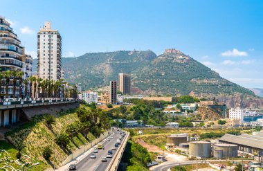 Seaside boulevard in Oran, a major Algerian city clipart
