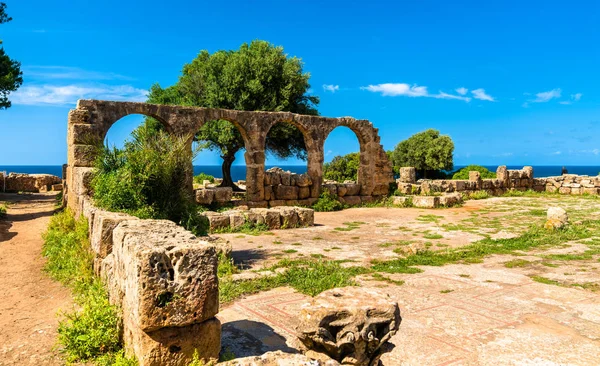 Ruinen von Tipasa, einer römischen Kolonie in Algerien, Nordafrika — Stockfoto
