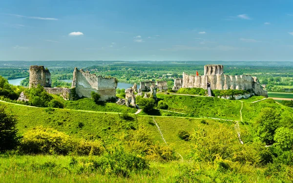 Chateau gaillard, eine mittelalterliche Burgruine in les andelys town - normandie, franz — Stockfoto