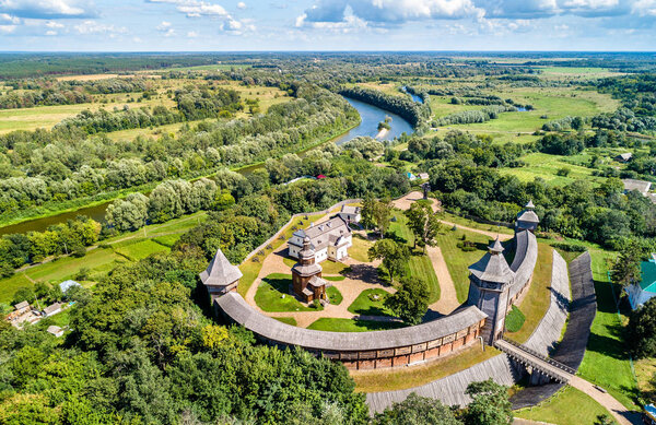 View of Baturyn Fortress with the Seym River in Ukraine