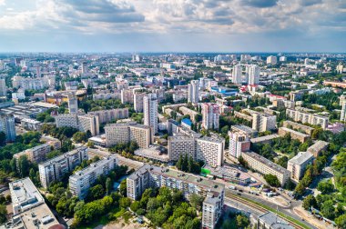 Ulusal Teknik Üniversitesi, Ukrayna, olarak da bilinen Igor Sikorsky Kiev Politeknik Enstitüsü havadan görünümü