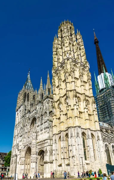 Katedrála Notre Dame v Rouen ve Francii — Stock fotografie