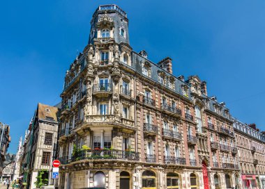 Tipik bina Rouen, Fransa Şehir Merkezi