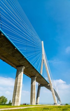 Pont de Normandie, Normandy, Fransa için Seine askılı yol köprüden