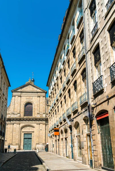 Typical french buildings in the city of Rennes — Stock Photo, Image