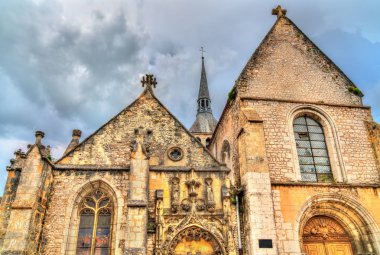 Provins Holy Cross kilisede. UNESCO Dünya Mirası Fransa