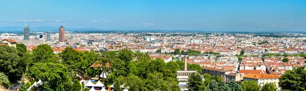 Panorama of Lyon from the Fourviere hill. France — Stock Photo, Image