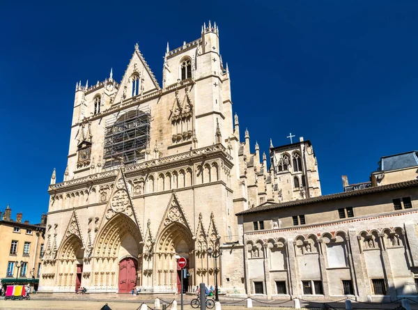 Saint-Jean-Kathedrale von Lyon, Frankreich — Stockfoto