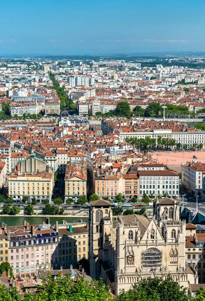 Szent John katedrális, Lyon, Franciaország — Stock Fotó