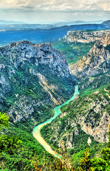 The Verdon Gorge, a deep canyon in Provence, France