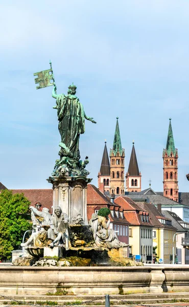 Fuente Franconia en la Residencia Wurzburg en Alemania — Foto de Stock