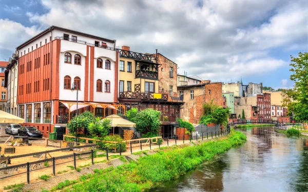 Traditionele huizen in Bydgoszcz, Polen — Stockfoto