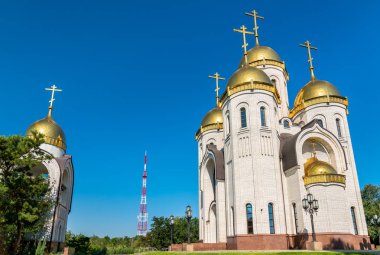 Tüm Azizler Kilisesi Mamayev Kurgan, Volgograd, Rusya üzerinde