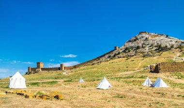 Genoese fortress in Sudak, Crimea clipart