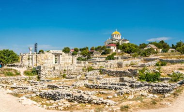 Chersonesus, antik bir Yunan kolonisi kalıntıları. Sevastopol, Crimea