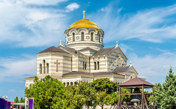 Catedral San Vladimir Una Catedral Ortodoxa Rusa Neobizantina Chersonesus Crimea —  Fotos de Stock