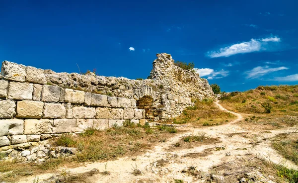 Ruinerna av Chersonesus, en forntida grekisk koloni. Sevastopol, Crimea — Stockfoto