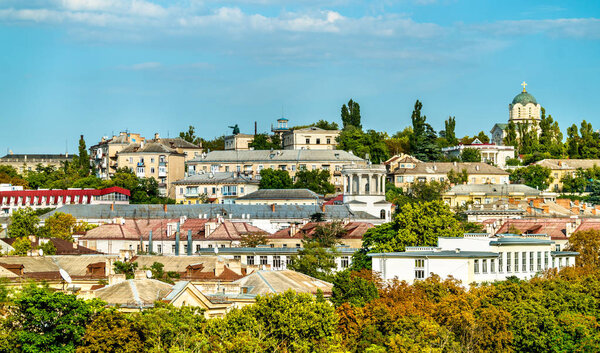 Небо Севастополя с Владимирским собором. Крым
