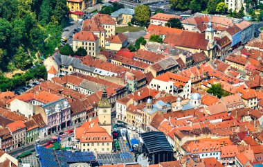 Romanya Brasov havadan görünümü