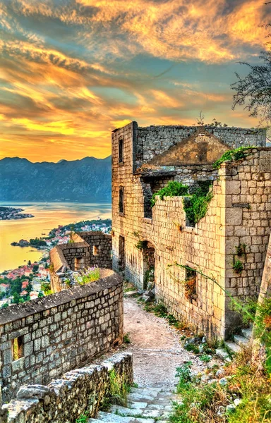 コトルのサン ・ ジョヴァンニ城。モンテネグロ - バルカン半島、ヨーロッパ — ストック写真