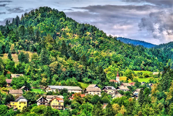 Huizen in de buurt van Lake Bled in Slovenië — Stockfoto