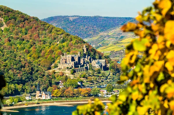 Château de Reichenstein dans les gorges du Rhin, Allemagne — Photo