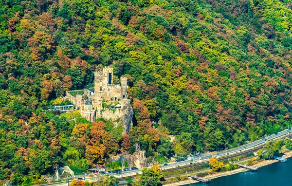 Château de Rheinstein dans les gorges du Rhin, Allemagne — Photo