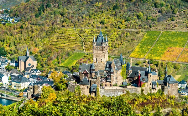 Reichsburg Cochem, císařský hrad v Německu — Stock fotografie