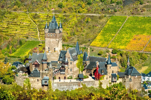 Reichsburg Cochem, de keizerlijke kasteel in Duitsland — Stockfoto