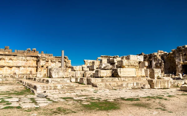 Ruinen des Jupiter-Tempels in Baalbek, Libanon — Stockfoto