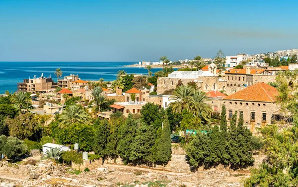 Lübnan'daki Byblos şehrin havadan görünümü — Stok fotoğraf