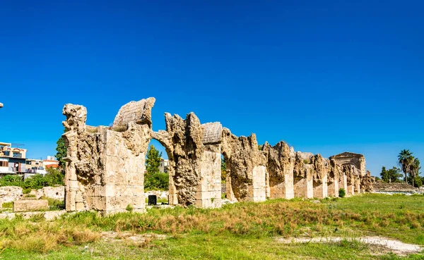 Romerska akvedukten i Tyros, Libanon — Stockfoto