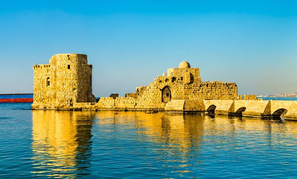 Castillo del Mar de Sidón en Líbano — Foto de Stock