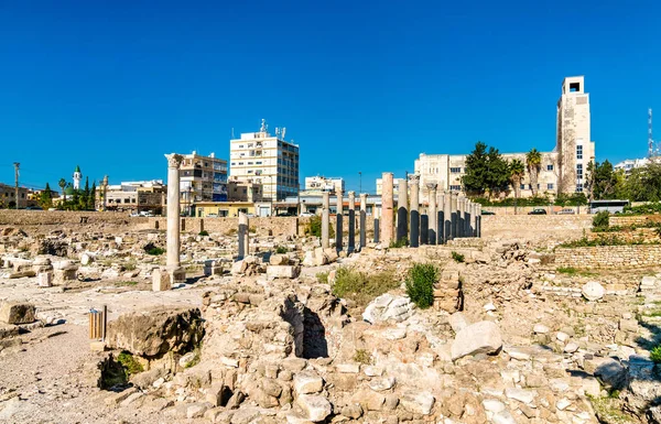Al Mina sítio arqueológico em Tiro, Líbano — Fotografia de Stock