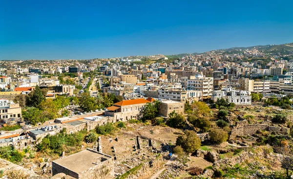 Lübnan'daki Byblos şehrin havadan görünümü — Stok fotoğraf