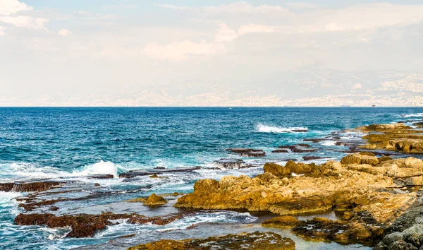 Mediterranean Coast at Beirut, Lebanon — Stock Photo, Image