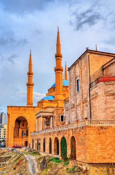 Μοχάμαντ Αλ-Αμίν τζαμί στη Βηρυτό του Λιβάνου — Φωτογραφία Αρχείου
