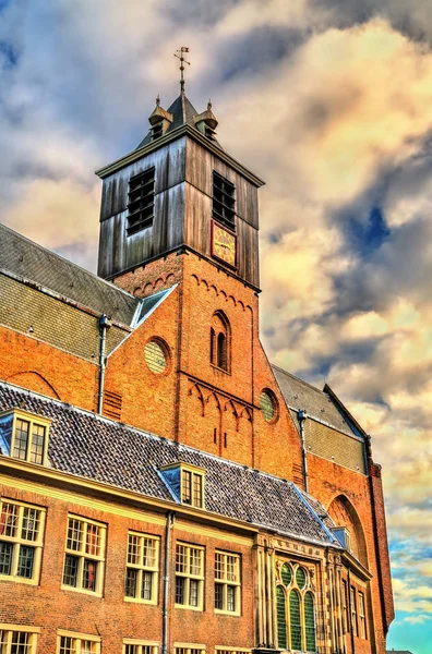 Hooglandse Kerk Gotik Kilisesi Leiden Güney Hollanda Hollanda — Stok fotoğraf