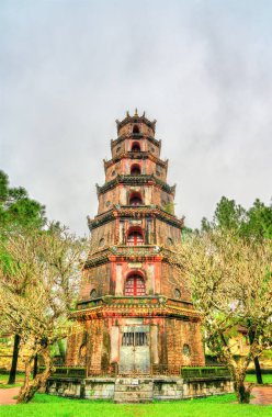 Thien mu pagoda içinde hue, vietnam