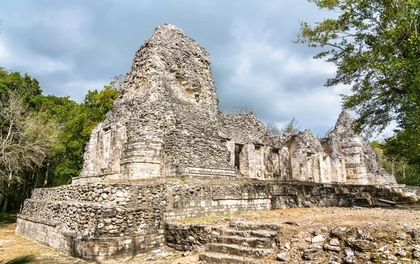 Meksika'da Chicanna bir Maya piramidi kalıntıları