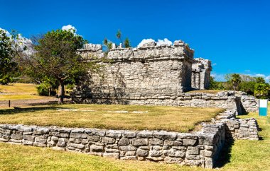 Meksika'da Tulum antik Maya kalıntıları