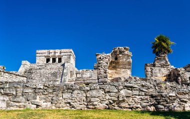 Meksika'da Tulum antik Maya kalıntıları