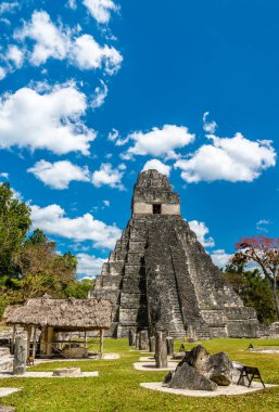 Temple of the Great Jaguar at Tikal in Guatemala clipart