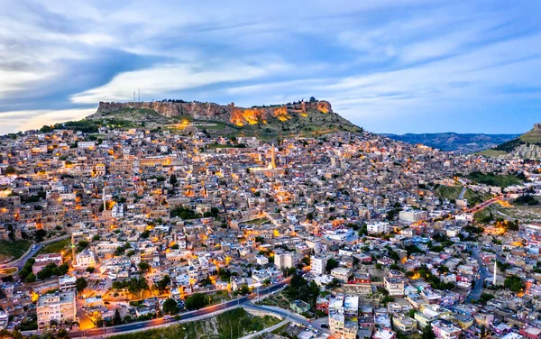 Gün batımında Mardin'in eski kenti, Türkiye — Stok fotoğraf