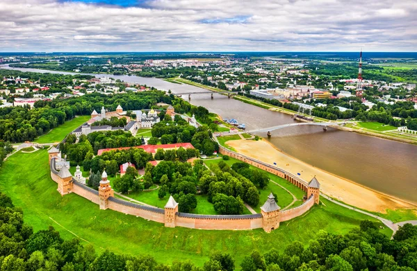 Vista aérea de Novgorod Detinets na Rússia — Fotografia de Stock