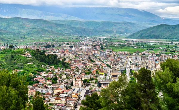 Aerial view of Berat town in Albania — Stock Photo, Image